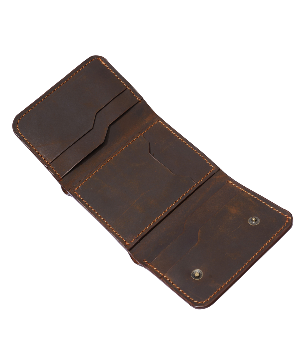 Reese Tri-Fold Wallet — Dark Walnut