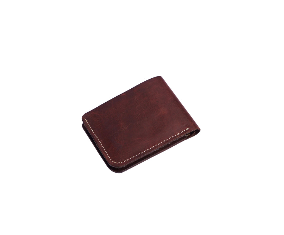 Classic Bifold Wallet — Mahogany Red-Brown