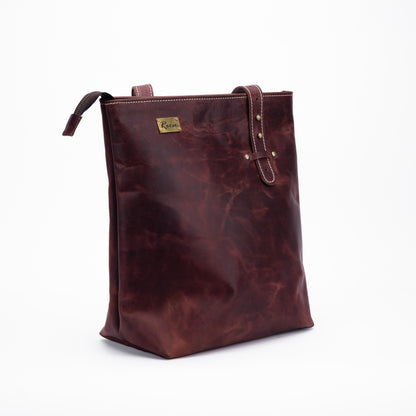 Reese Classic Tote – Handcrafted Vintage Leather Elegance
