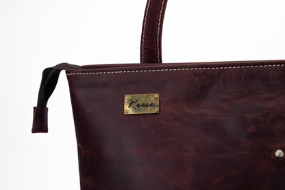 Reese Classic Tote – Handcrafted Vintage Leather Elegance