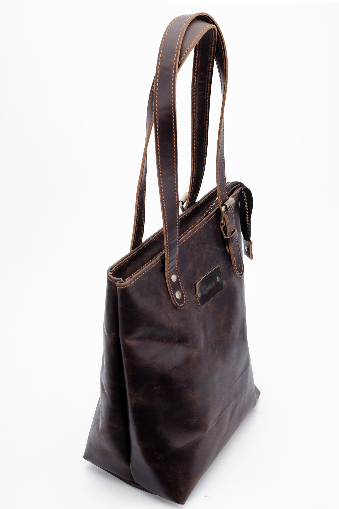 Reese Classic Tote – Handcrafted Vintage Leather Elegance